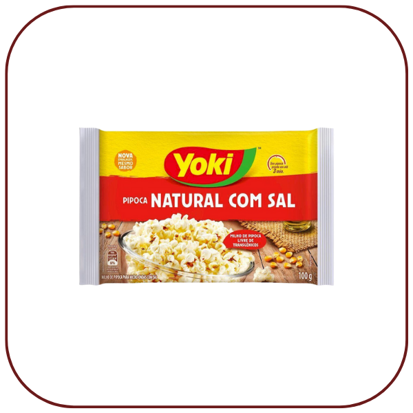 Pipoca Para Microondas Sabor Natual com Sal YOKI 100g - Primitive Butchers