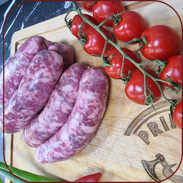 Linguica de porco , whisk, gorgonzola & damasco ( KG)